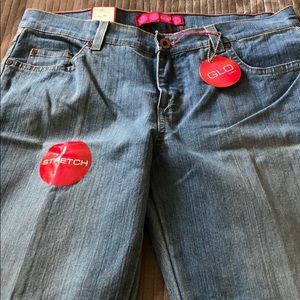 GLO FLAME stretch hip hugger flare size 11 LONG